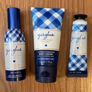 ❤️ Bath and Body Works Gingham Bundle NWOT